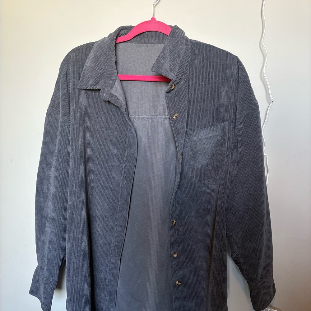 Gray Corduroy Women's Jacket